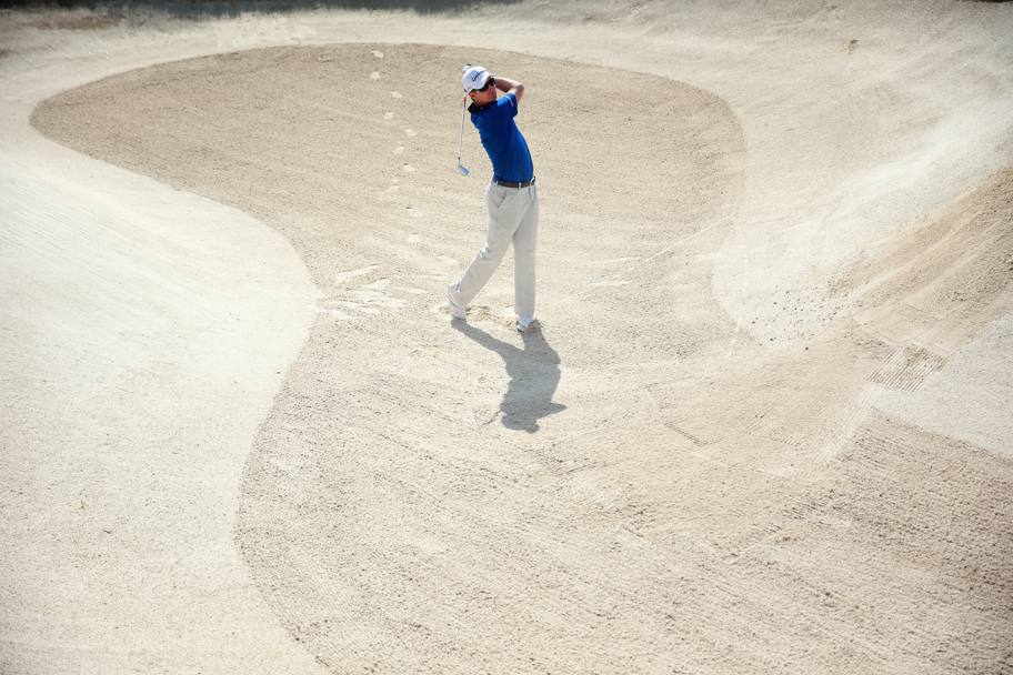 L&#39;inglese Justin Rose impegnato nel terzo round del DP World Tour Championship, al Jumeirah Golf Estates di Dubai, EAU. (Getty Images)